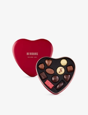 Neuhaus Belgian chocolate pralines metal heart box of 10 - British product