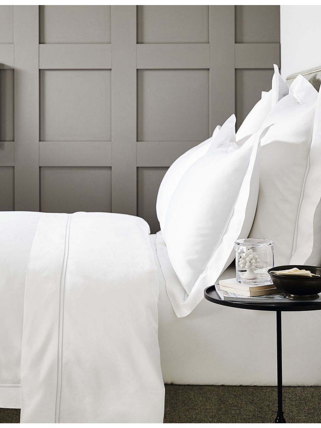 The White Company Egyptian cotton super-king flat sheet, imported from the UK