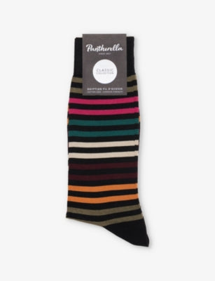 Pantherella Kilburn stripe cotton-blend socks (British brand)