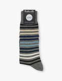 Pantherella Kilburn Stripe Pattern Cotton-Blend Socks