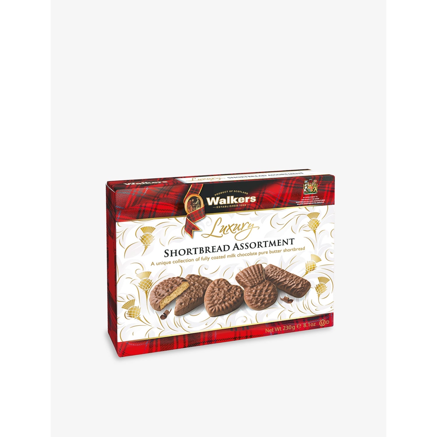 Walker's chocolate coated shortbread assortment biscuits 230g - British product