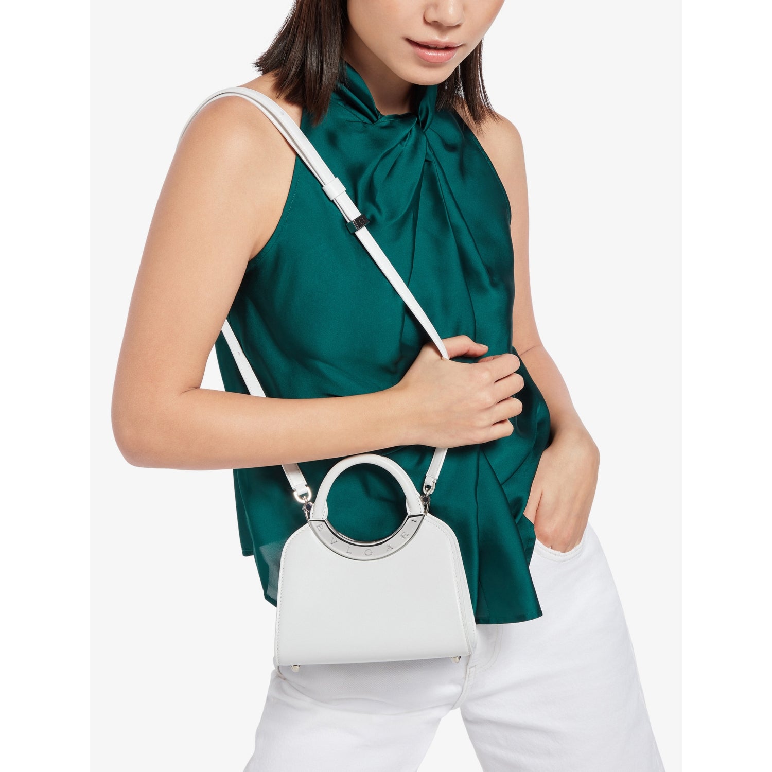 Bvlgari Roma mini top-handle leather bag - British product