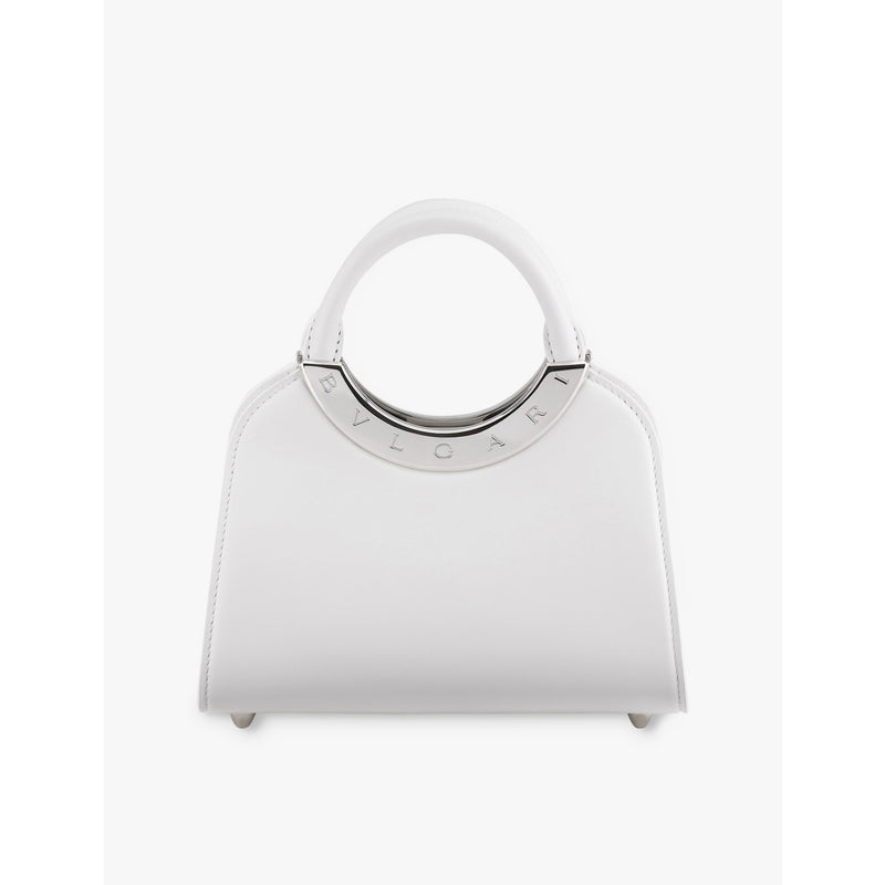 Roma mini leather top-handle bag - BLACK