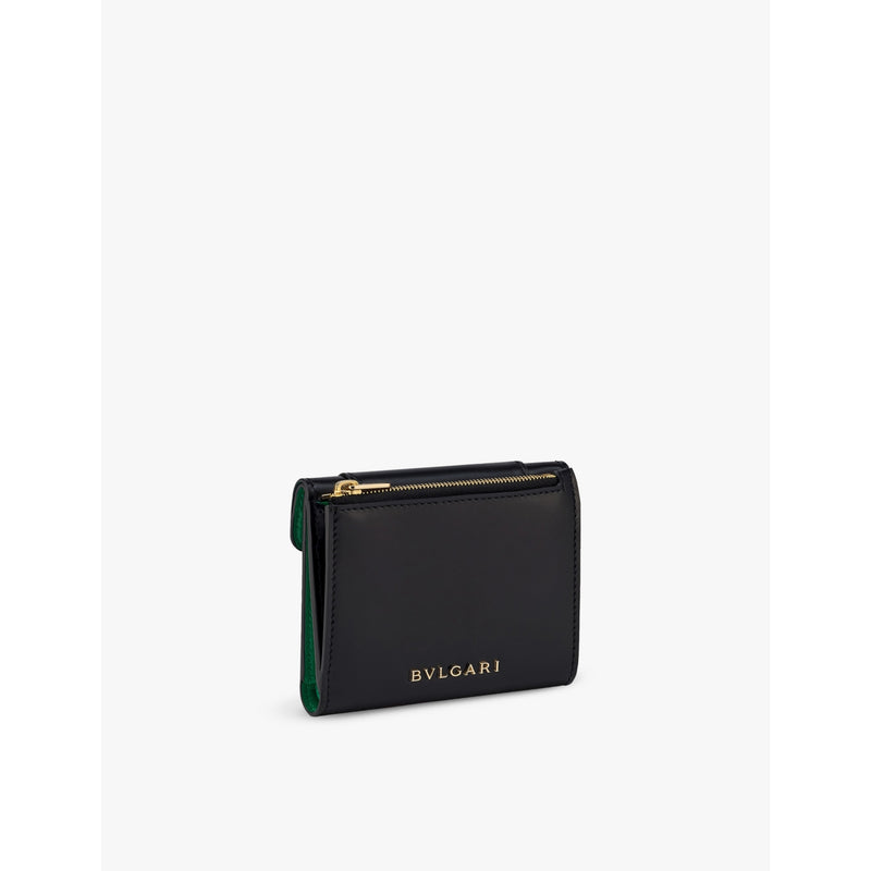 Bvlgari Serpenti Forever compact leather wallet with snakehead charm, UK version