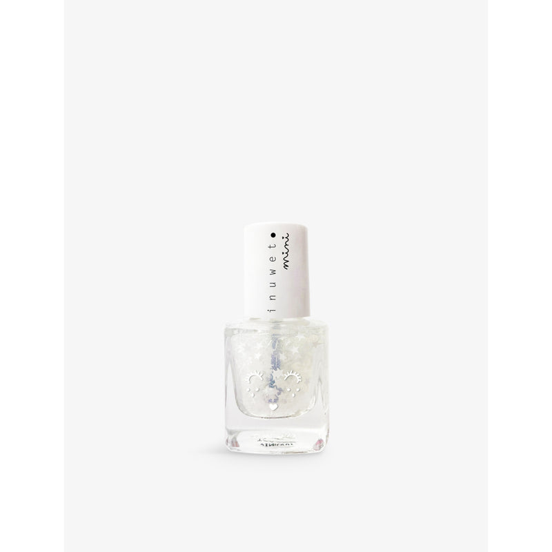 Inuwet Glitter Star water-based top coat nail polish 5ml (British brand)