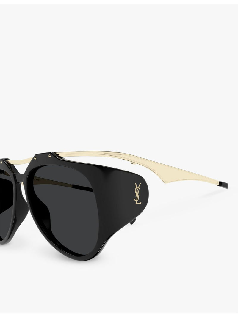 Saint Laurent Amelia pilot sunglasses with acetate and metal frame (British brand)