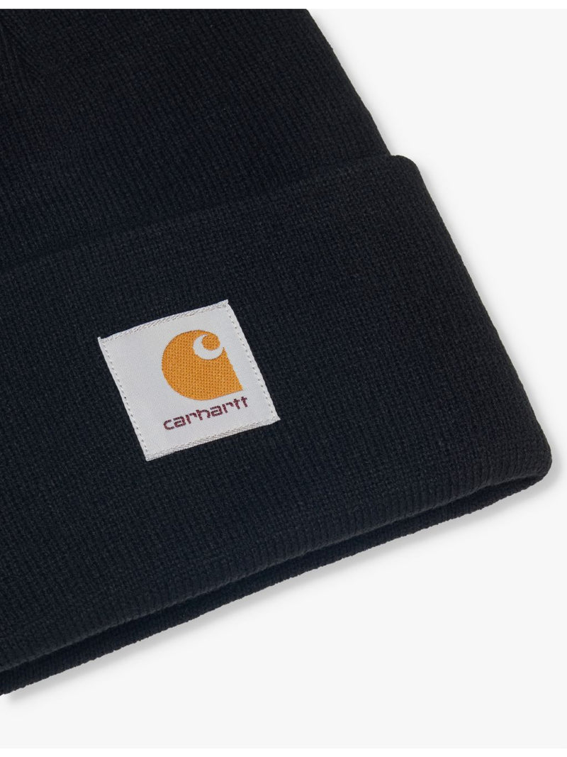 Carhartt WIP logo-patch knitted beanie hat in acrylic (British brand)