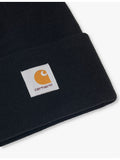 Carhartt WIP logo-patch knitted beanie hat in acrylic (British brand)