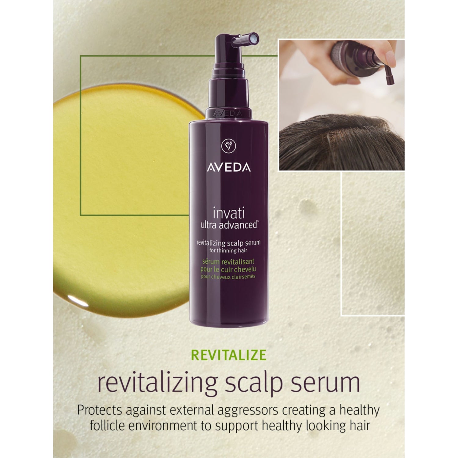 Aveda Invati Ultra Advanced Revitalizing scalp serum, imported from the UK