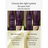Aveda Invati Ultra Advanced Thickening Light system haircare set, UK version