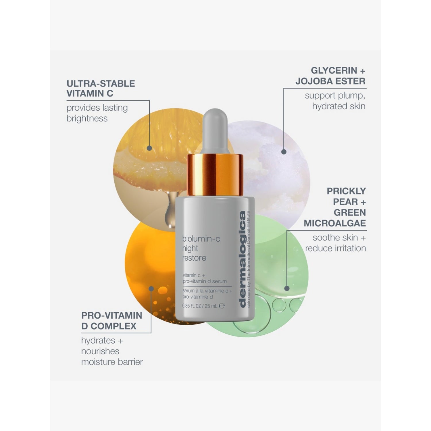 Dermalogica Biolumin-c Night Restore serum 15ml, imported from the UK