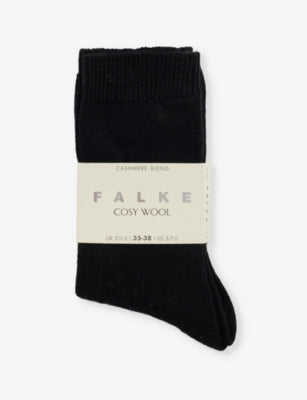 FALKE Cosy Wool Brand-Print Knit Socks