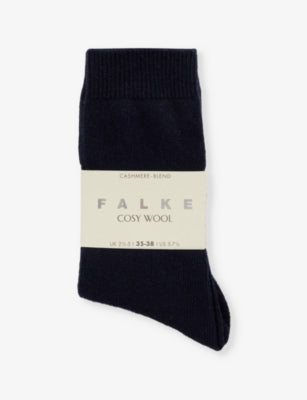 FALKE Cosy Wool Brand-Print Knit Socks