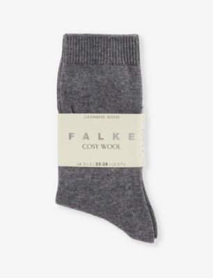 FALKE Cosy Wool Brand-Print Knit Socks