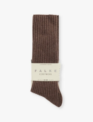 FALKE Cosy Wool ribbed knit socks, imported from the UK