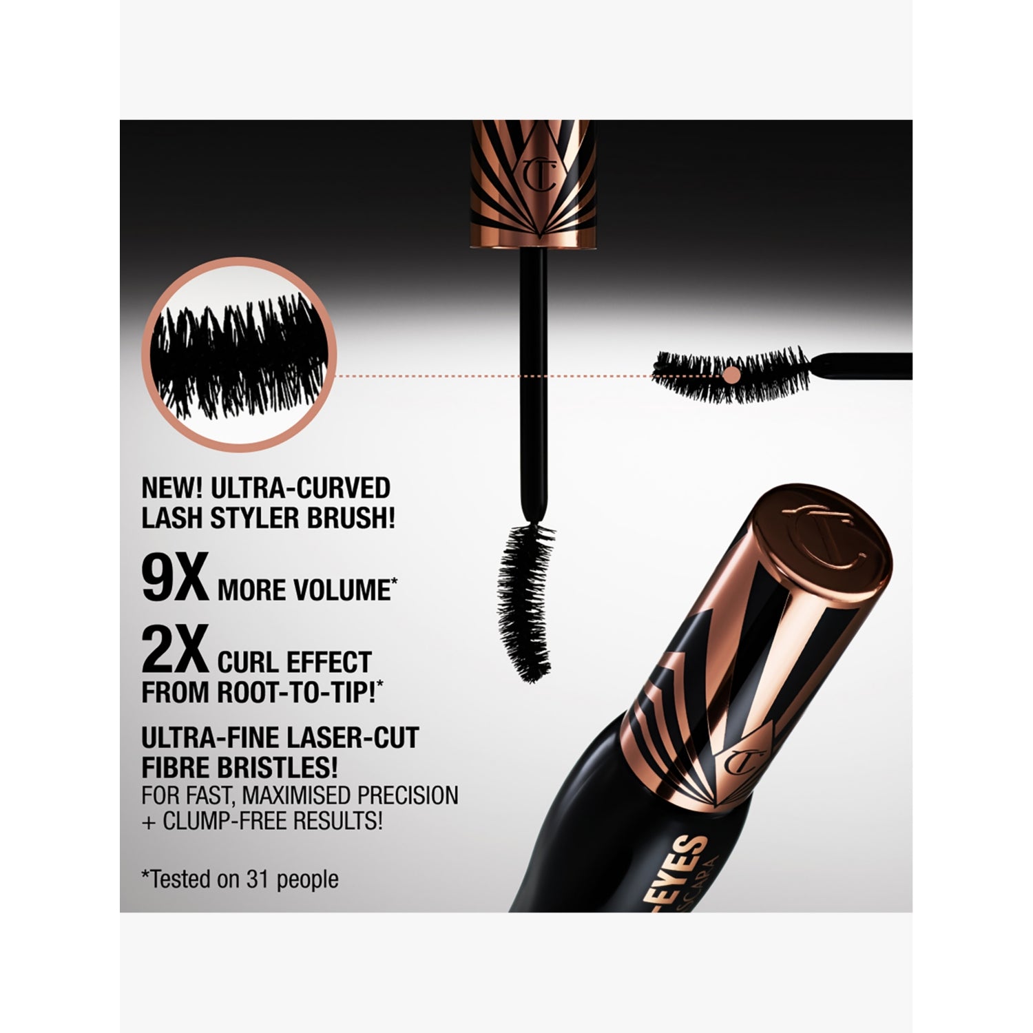 Charlotte Tilbury Exaggereyes Volume Travel mascara 4ml (British brand)