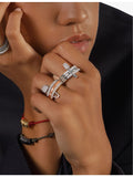 APM Monaco sterling silver zirconia ring, UK version
