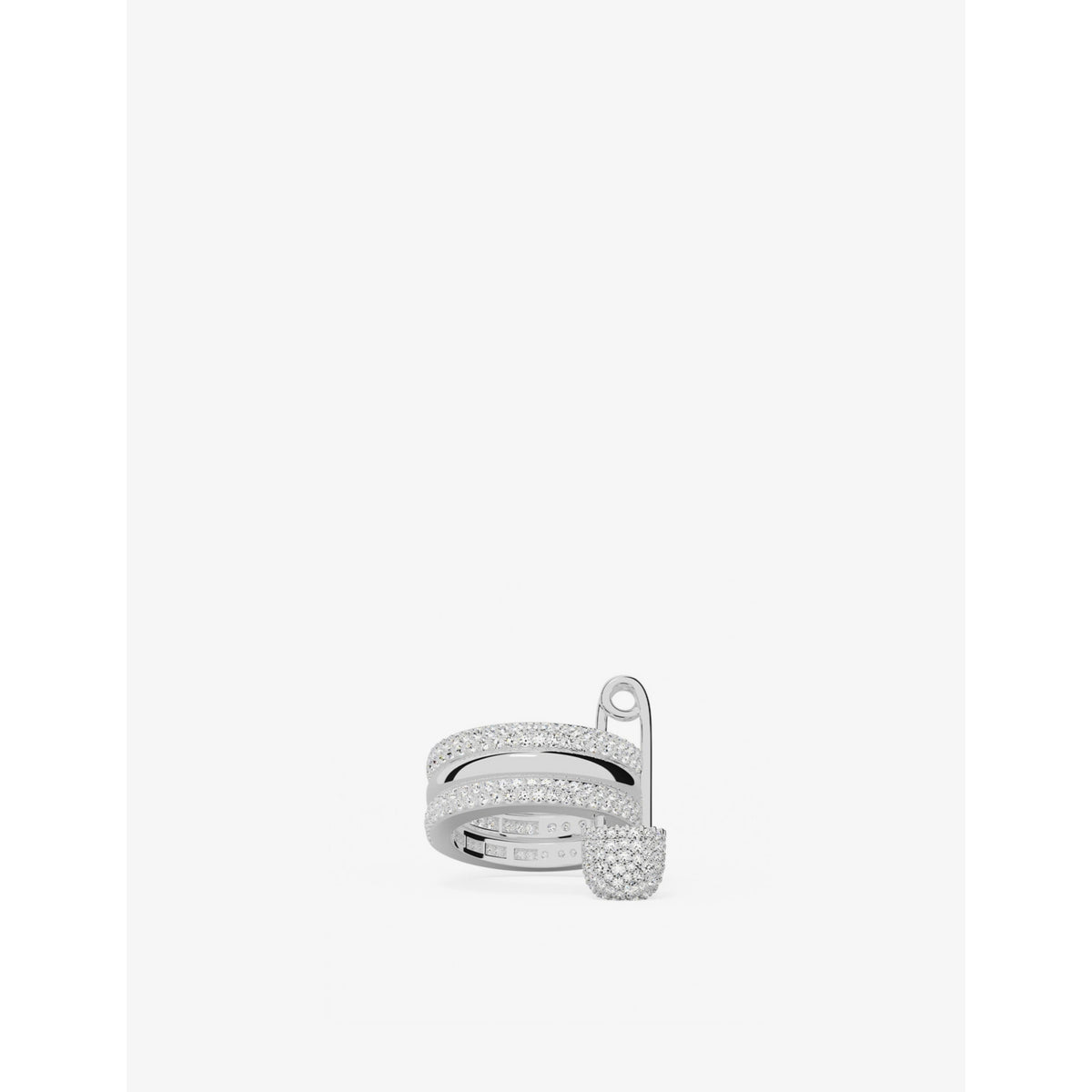 Love, Smile, Bonheur sterling-silver and zironia ring - M