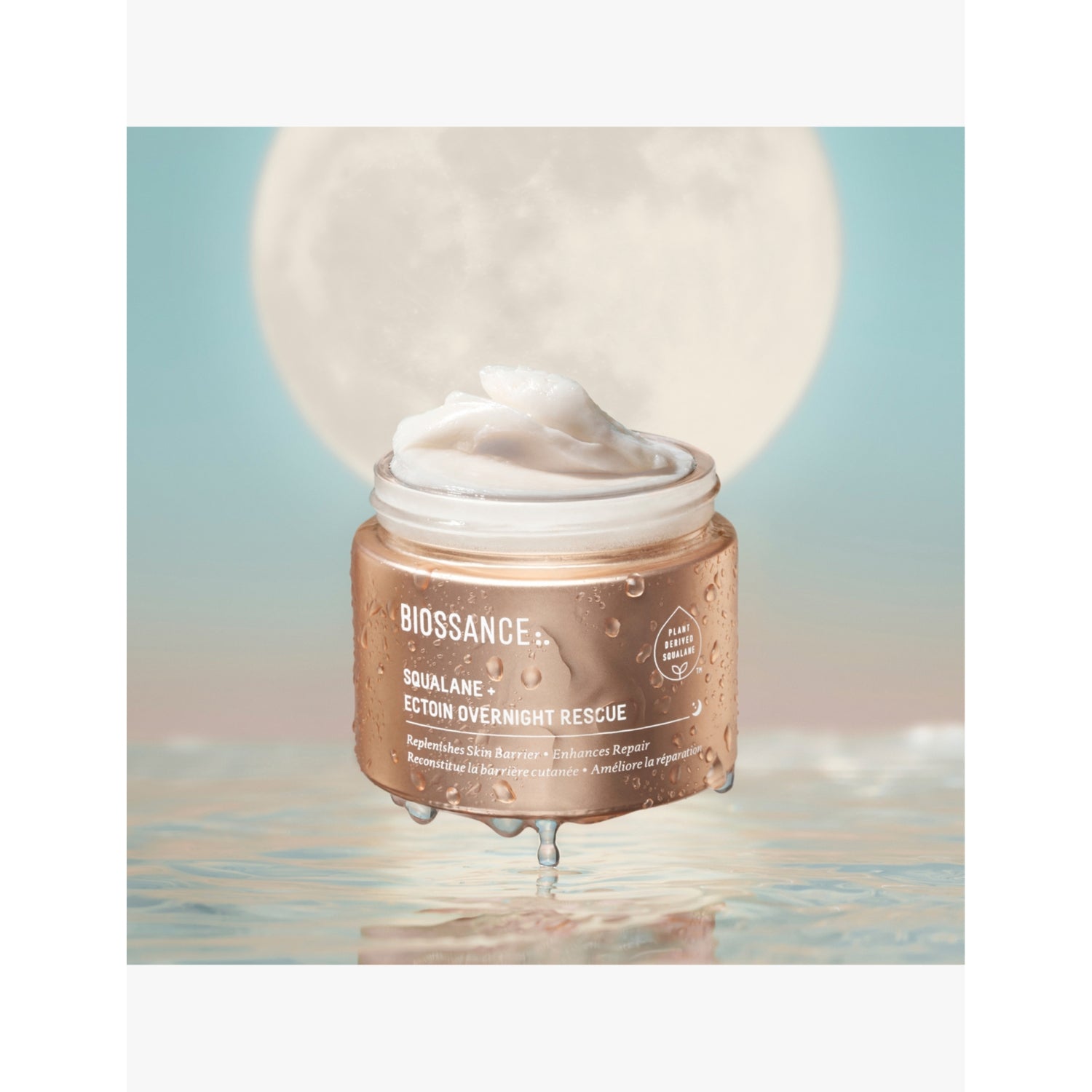 Biossance Squalane and Ectoin overnight rescue cream 50ml, UK version