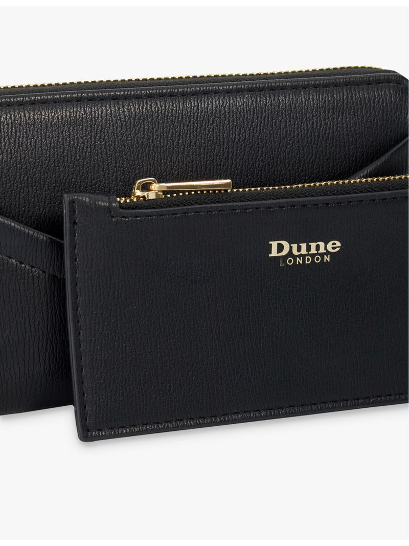 Dune Kelbey faux-leather wallet with logo print, UK version
