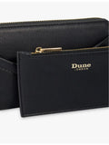 Dune Kelbey faux-leather wallet with logo print, UK version