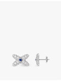 Chaumet Jeux de Liens diamond and sapphire stud earrings 1.05ct (British brand)