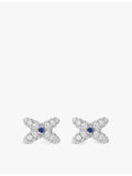 Chaumet Jeux de Liens diamond and sapphire stud earrings 1.05ct (British brand)