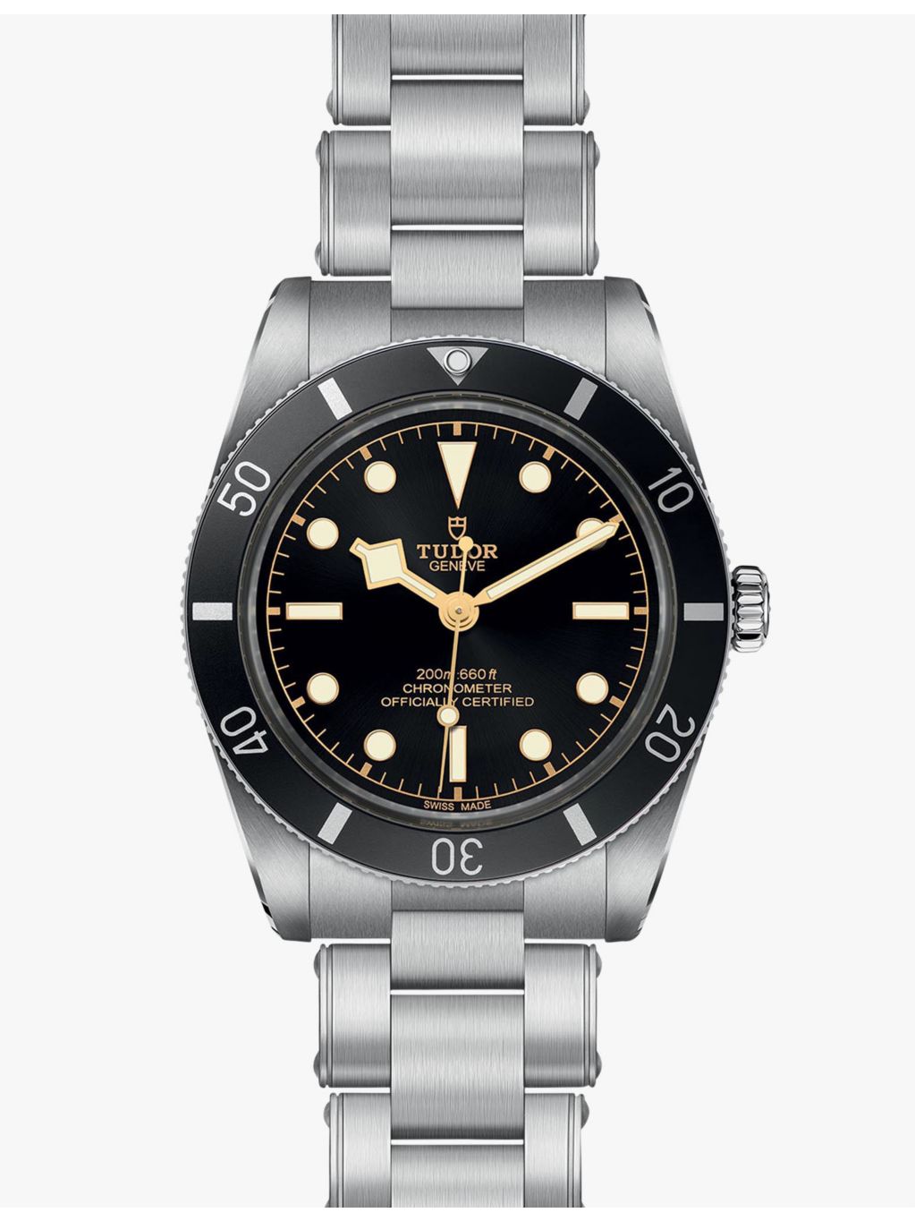 Tudor Black Bay stainless steel automatic watch 37mm - British product