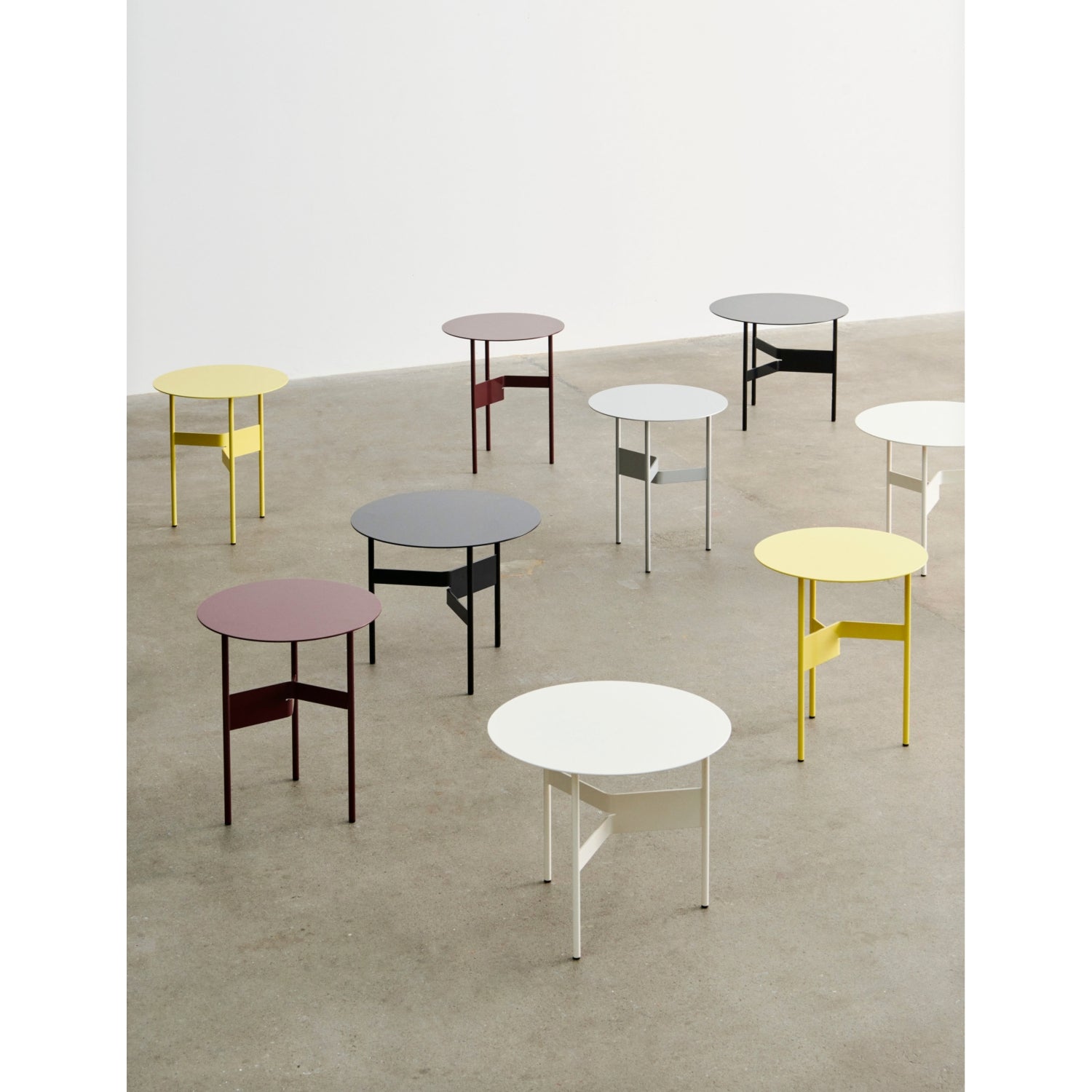 HAY Shim coated-steel coffee table 51cm - British product