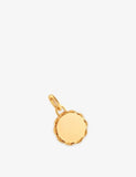 Astrid & Miyu rhodium-plated sterling-silver coin talisman charm, imported from the UK
