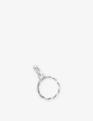 Astrid & Miyu Coin Talisman Rhodium-Plated Sterling-Silver Charm