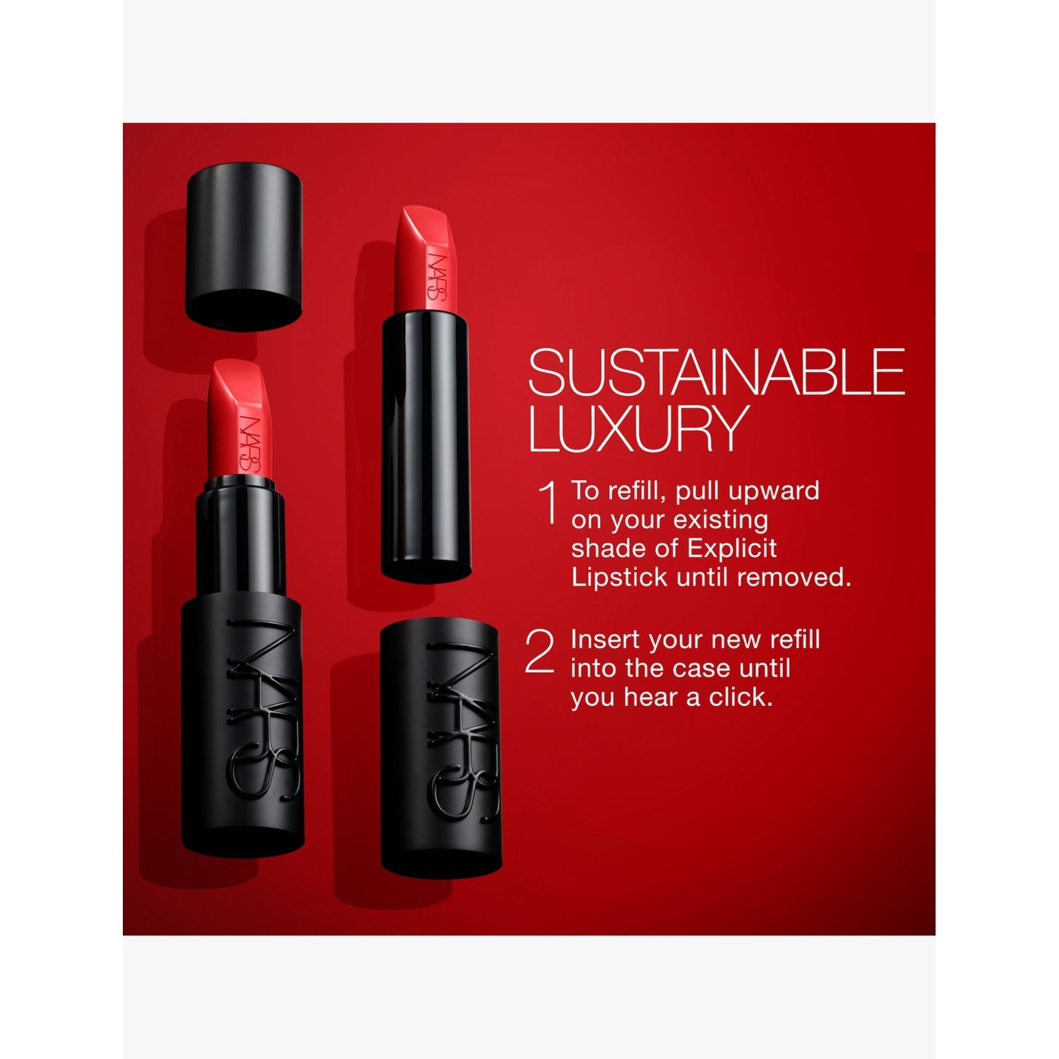 NARS Explicit lipstick refill 4.2g, imported from the UK