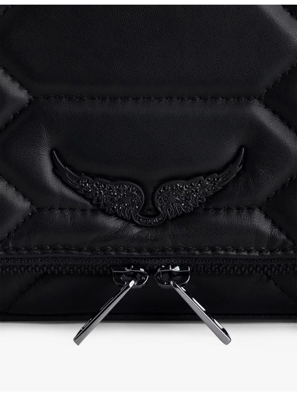 Zadig Voltaire Rock XL leather clutch bag, imported from the UK