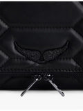 Zadig Voltaire Rock XL leather clutch bag, imported from the UK