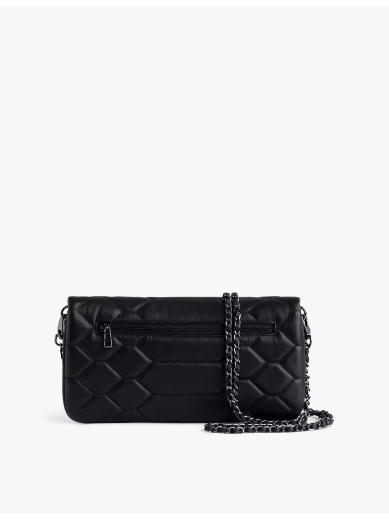 Zadig Voltaire Rock XL leather clutch bag, imported from the UK