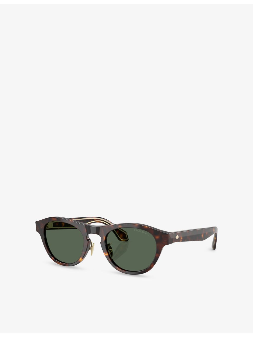 Giorgio Armani round-frame acetate sunglasses tortoiseshell - British product