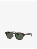 Giorgio Armani round-frame acetate sunglasses tortoiseshell - British product