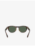 Giorgio Armani round-frame acetate sunglasses tortoiseshell - British product