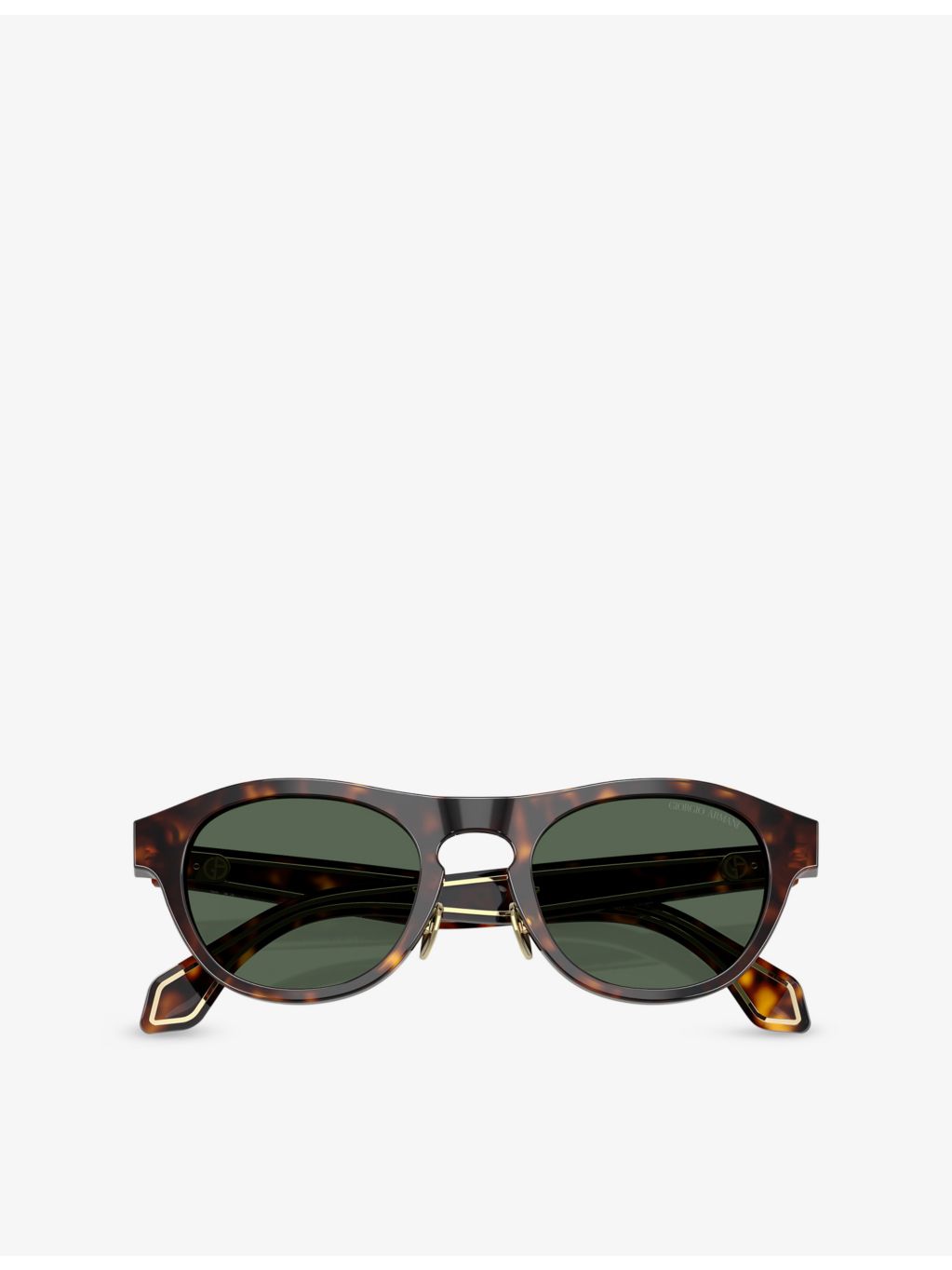 Giorgio Armani round-frame acetate sunglasses tortoiseshell - British product