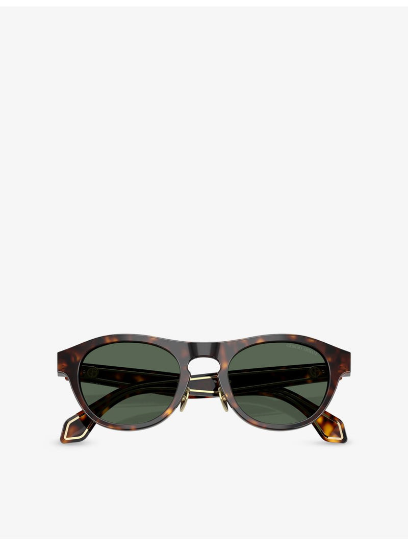 Giorgio Armani round-frame acetate sunglasses tortoiseshell - British product