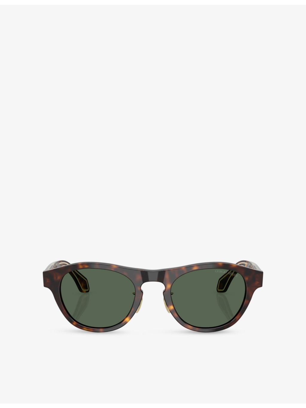 Giorgio Armani round-frame acetate sunglasses tortoiseshell - British product
