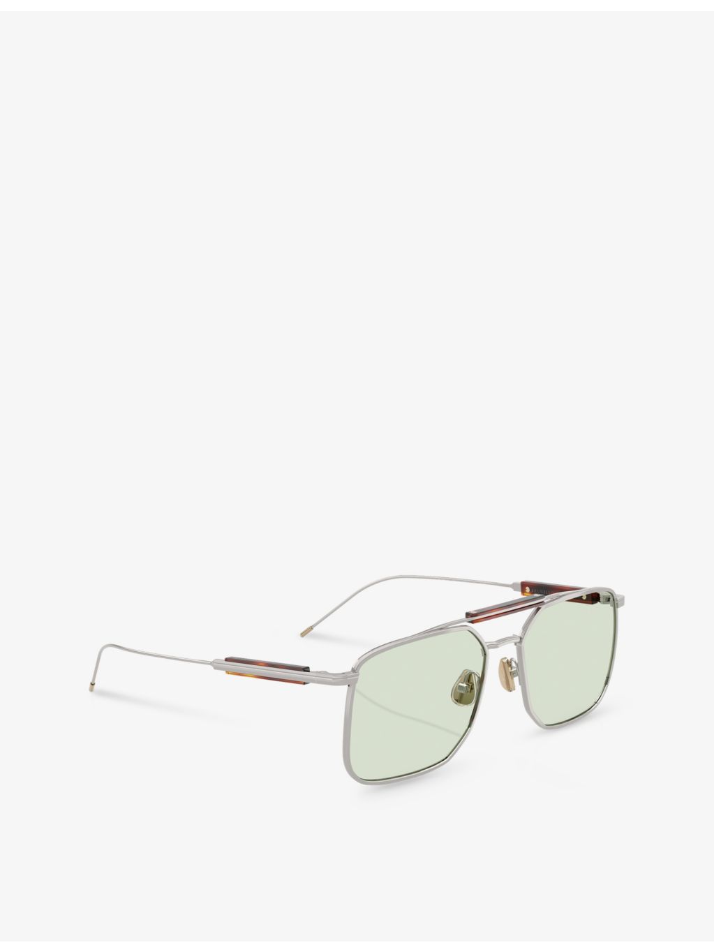 Brunello Cucinelli square-frame titanium sunglasses BC2005ST, imported from the UK