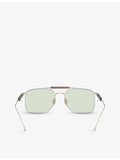 Brunello Cucinelli square-frame titanium sunglasses BC2005ST, imported from the UK