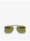 Brunello Cucinelli square-frame titanium sunglasses BC2005ST, imported from the UK
