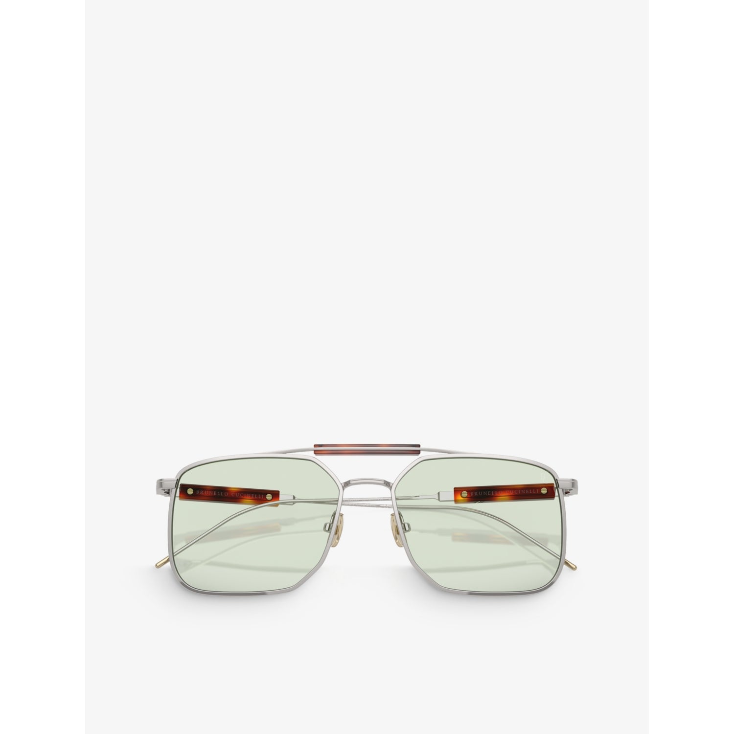 Brunello Cucinelli square-frame titanium sunglasses BC2005ST, imported from the UK