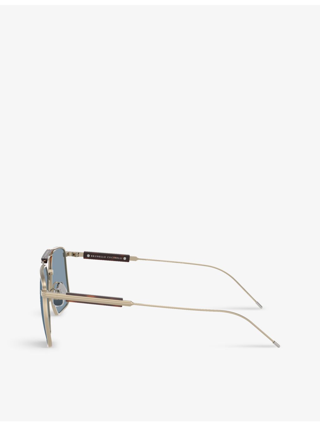 Brunello Cucinelli square-frame titanium sunglasses BC2005ST, imported from the UK
