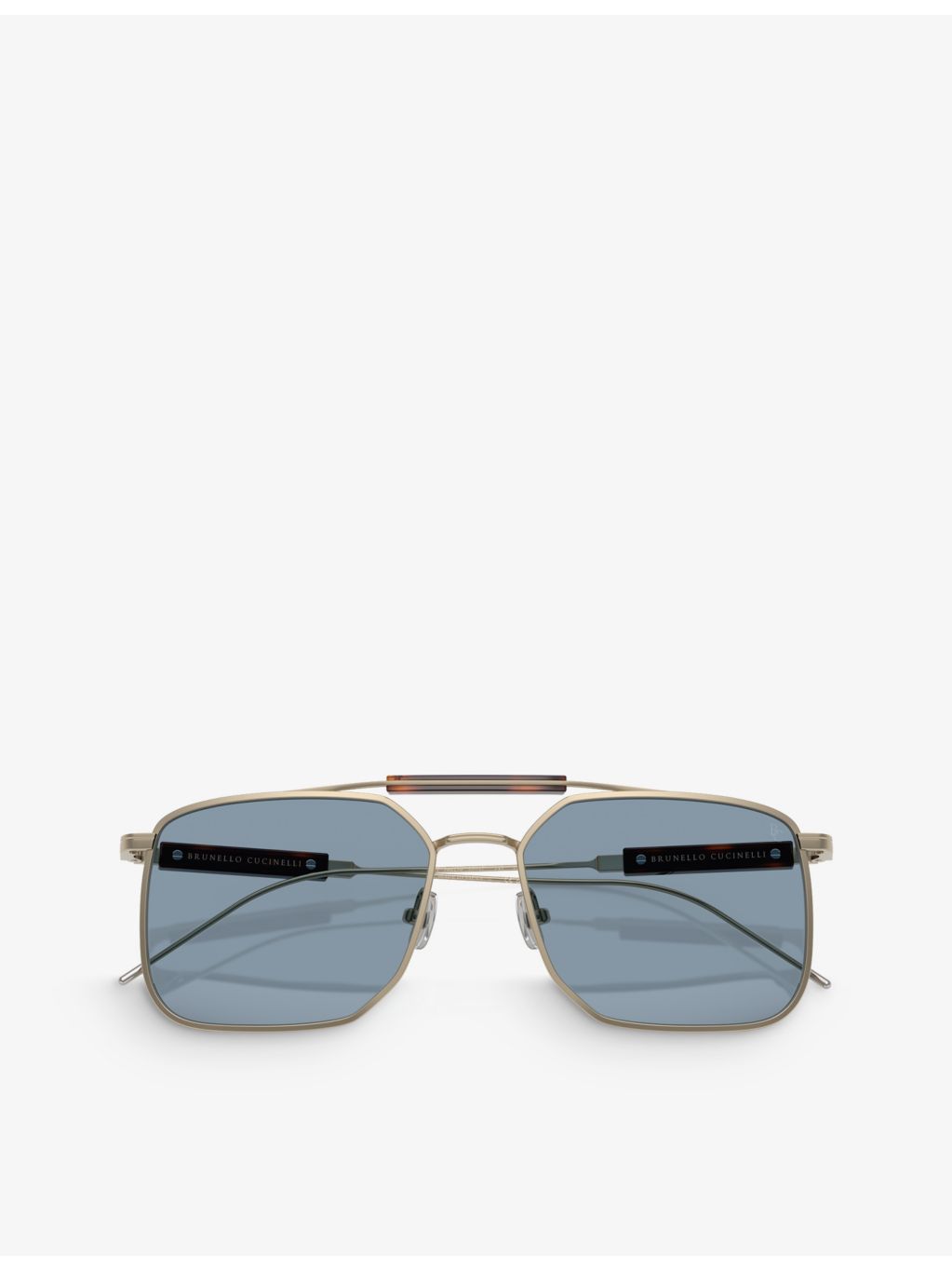 Brunello Cucinelli square-frame titanium sunglasses BC2005ST, imported from the UK