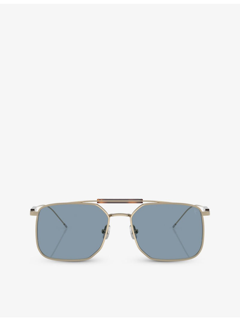 Brunello Cucinelli square-frame titanium sunglasses BC2005ST, imported from the UK