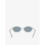 Brunello Cucinelli oval-frame titanium sunglasses BC2006ST (British brand)