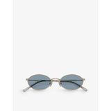 Brunello Cucinelli oval-frame titanium sunglasses BC2006ST (British brand)